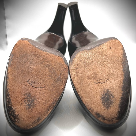 Beautiful Stuart Weitzman Black Patten Leather Pumps, Good Condition-Used-7 1/2M - Picture 8 of 10